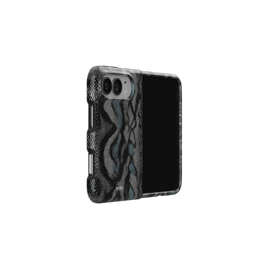 Viper Mesh | Teal Snake Print iPhone Case