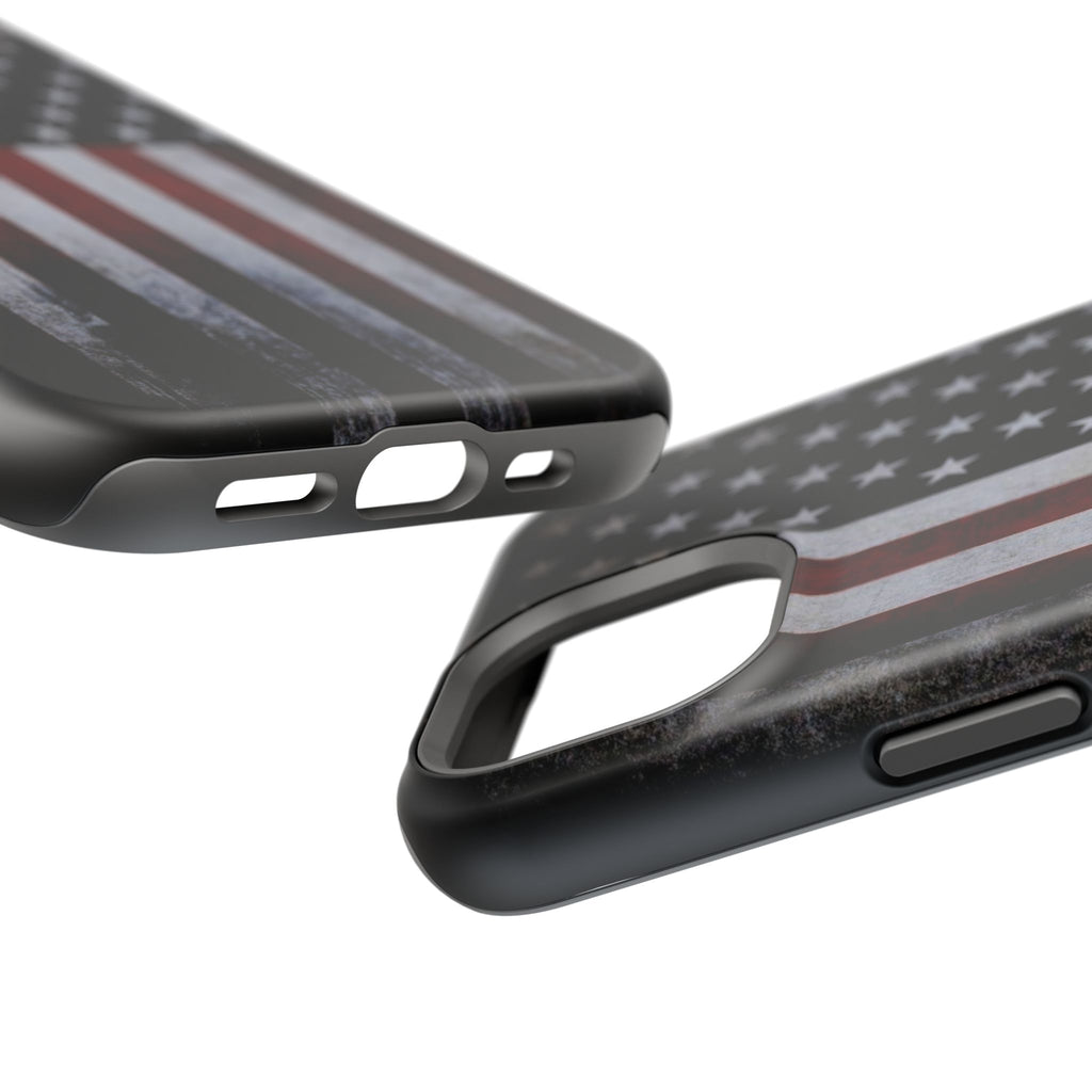 American Flag Magnetic Impact-Resistant Phone Case — Distressed USA Design