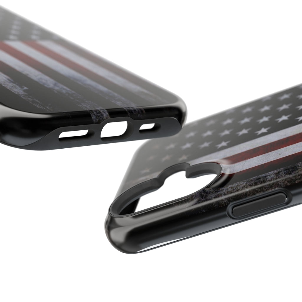 American Flag Magnetic Impact-Resistant Phone Case — Distressed USA Design