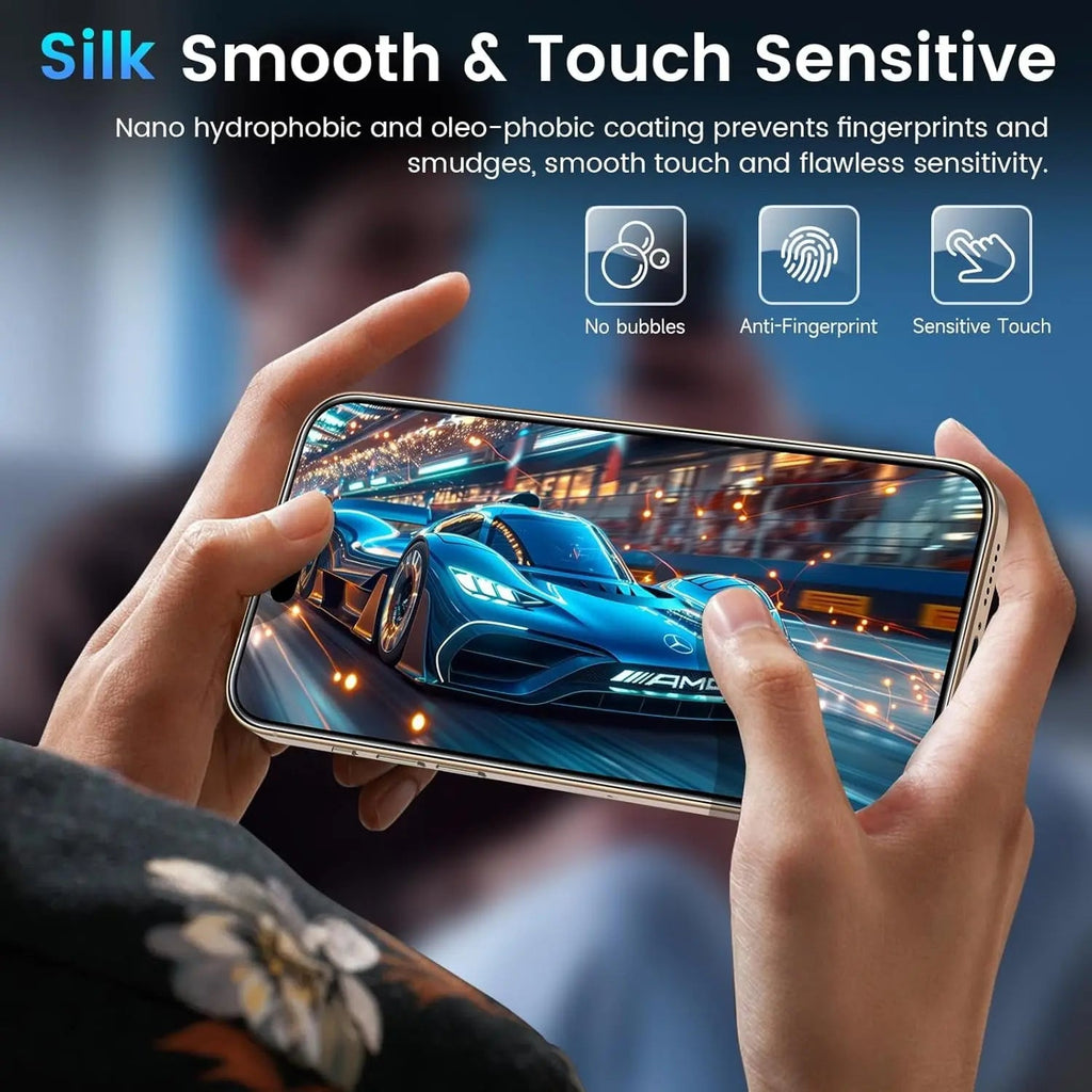Entronix Clear Screen Protector Compatible with iPhone XS Max - 3-Piece Combo
