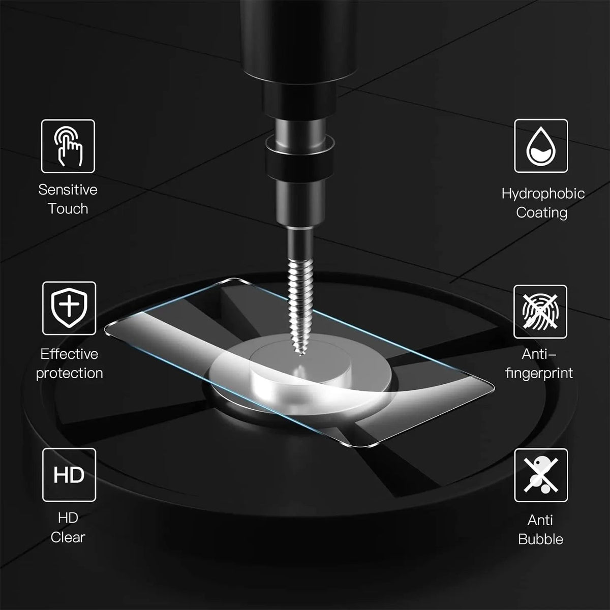 Entronix Clear Screen Protector Compatible with Pixel 7 Pro - 3-Piece Combo