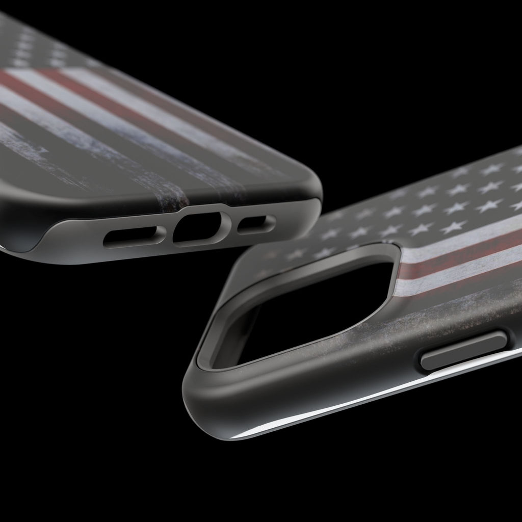 American Flag Magnetic Impact-Resistant Phone Case — Distressed USA Design