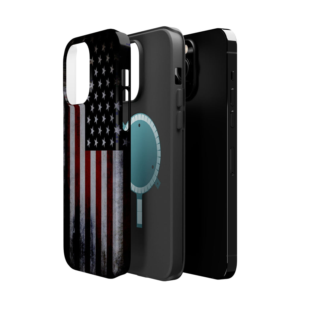 American Flag Magnetic Impact-Resistant Phone Case — Distressed USA Design