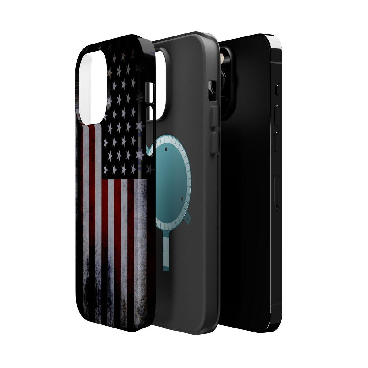 American Flag Magnetic Impact-Resistant Phone Case — Distressed USA Design