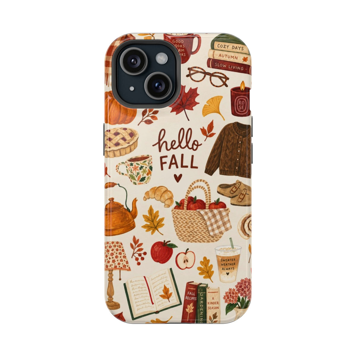 Phone Case — "Hello Fall" Autumn Collage Magnetic Impact-Resistant Case