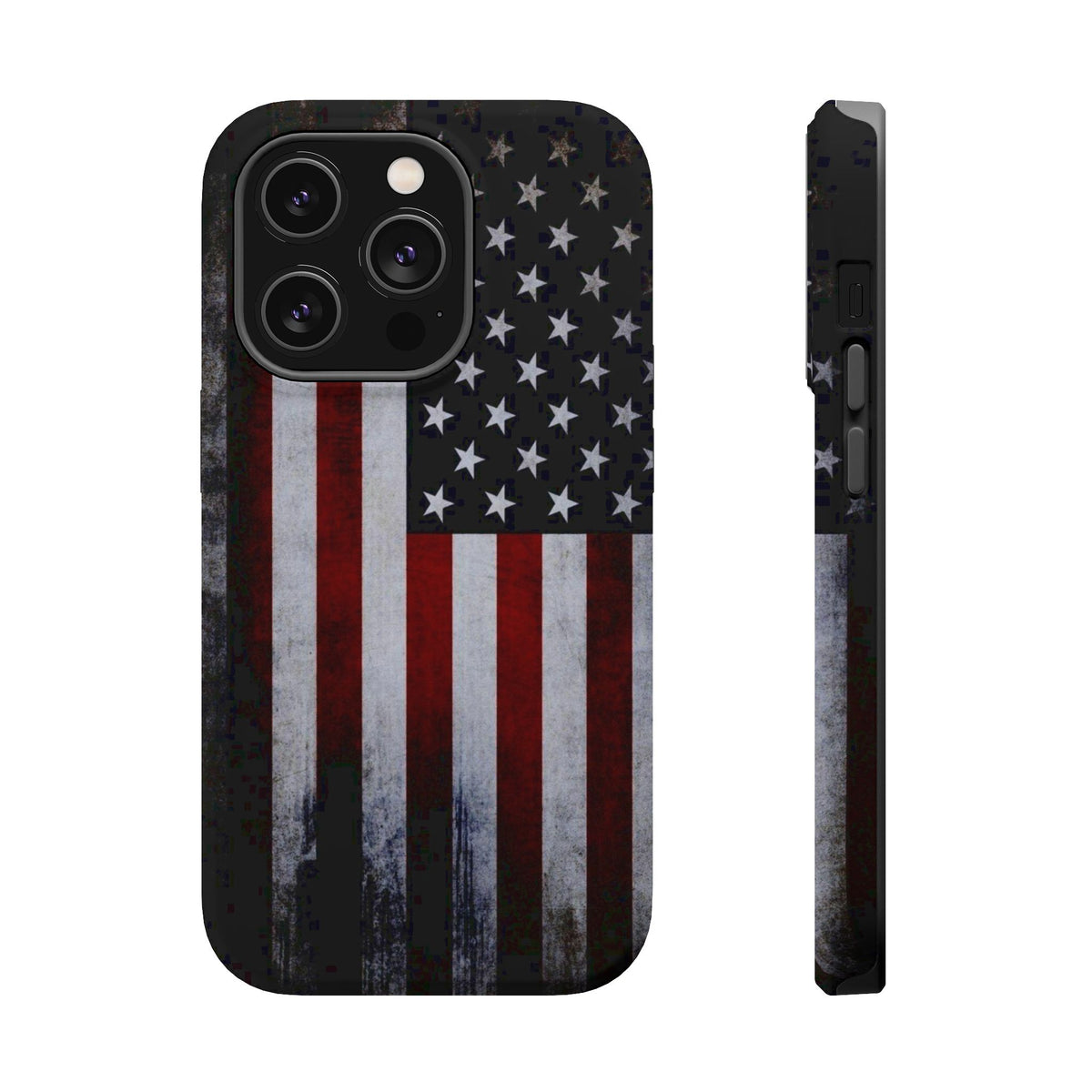 American Flag Magnetic Impact-Resistant Phone Case — Distressed USA Design