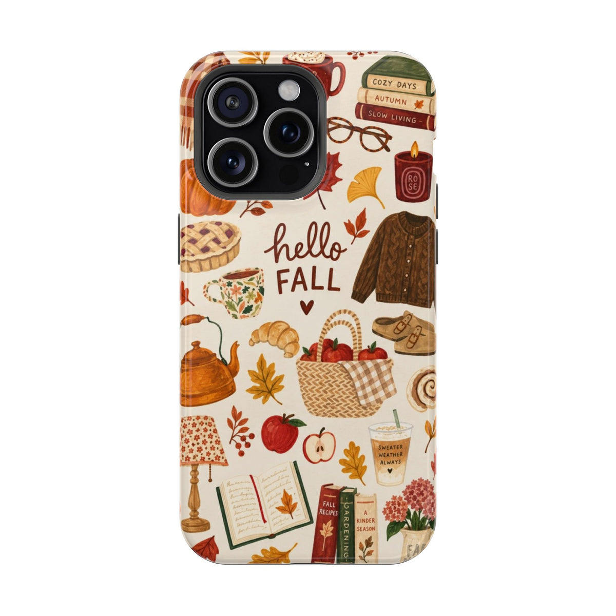Phone Case — "Hello Fall" Autumn Collage Magnetic Impact-Resistant Case