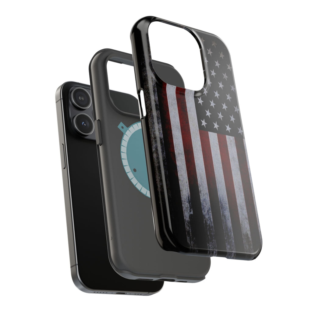 American Flag Magnetic Impact-Resistant Phone Case — Distressed USA Design