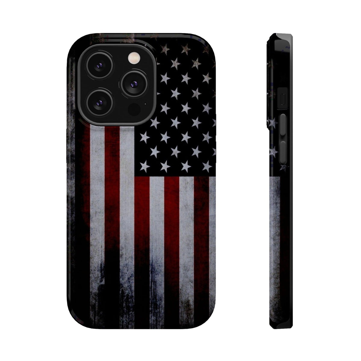 American Flag Magnetic Impact-Resistant Phone Case — Distressed USA Design