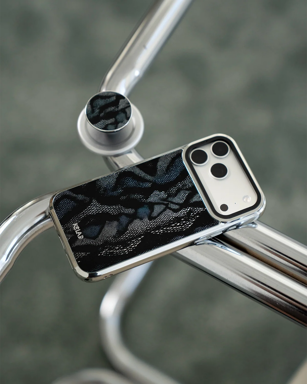 Viper Mesh | Teal Snake Print iPhone Case