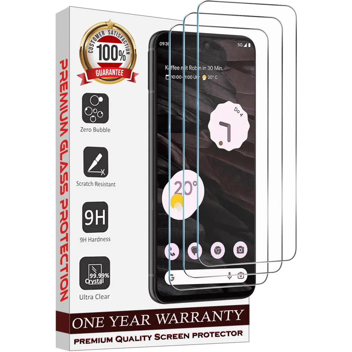 Entronix Clear Screen Protector Compatible with Galaxy S23 - 3-Piece Combo