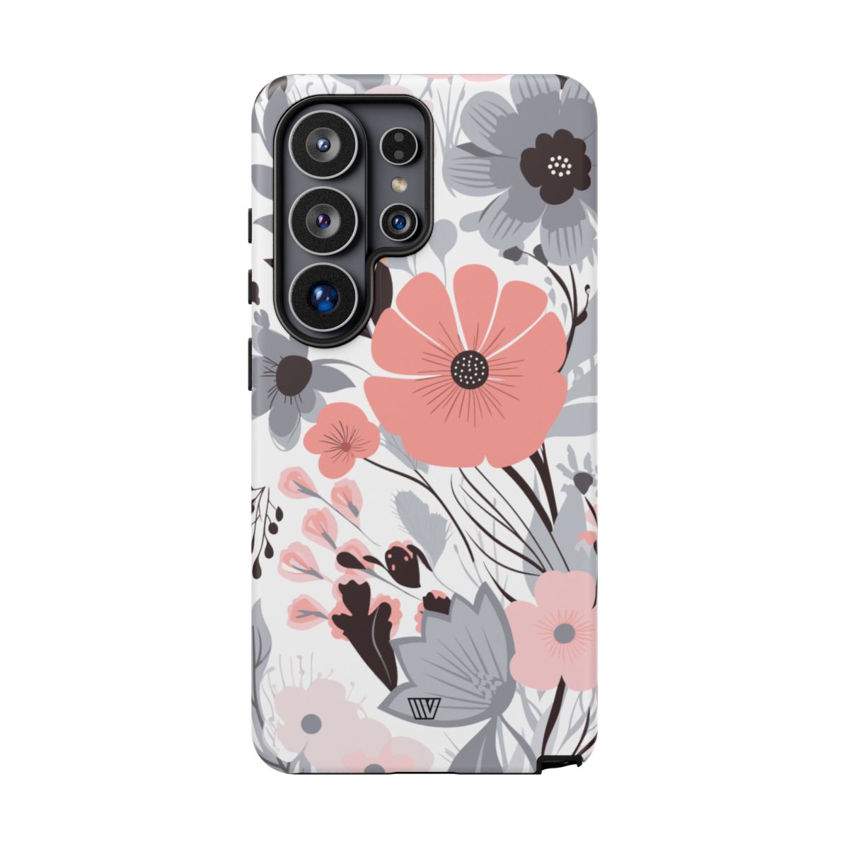 GRAY PASTEL FLOWERS | Tough Phone Case