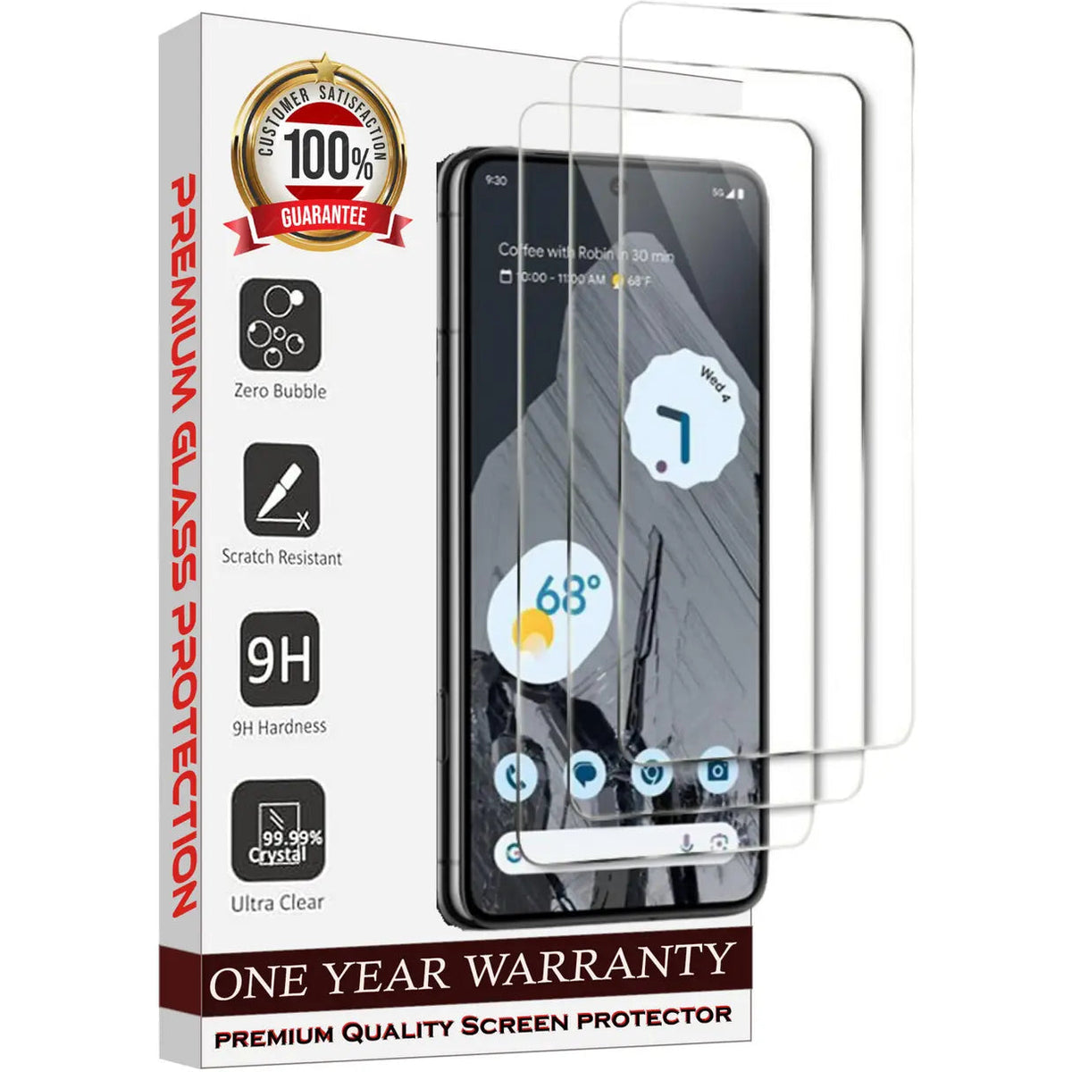 Entronix Clear Screen Protector Compatible with Galaxy A53 - 3-Piece Combo