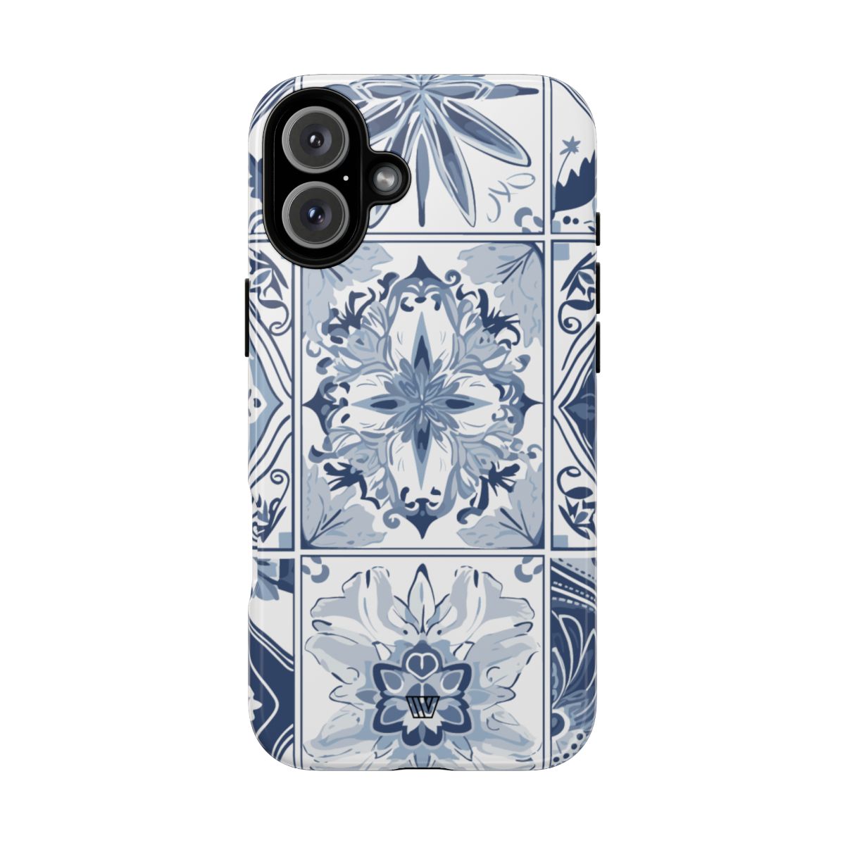 BLUE WHITE TILE | Tough Phone Case