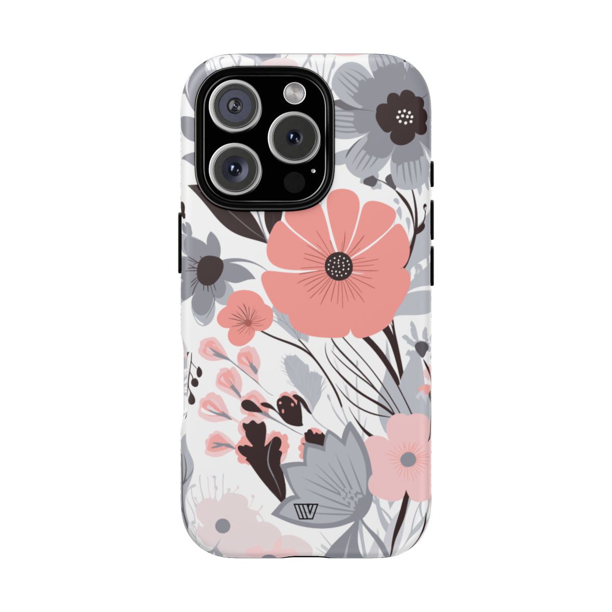 GRAY PASTEL FLOWERS | Tough Phone Case