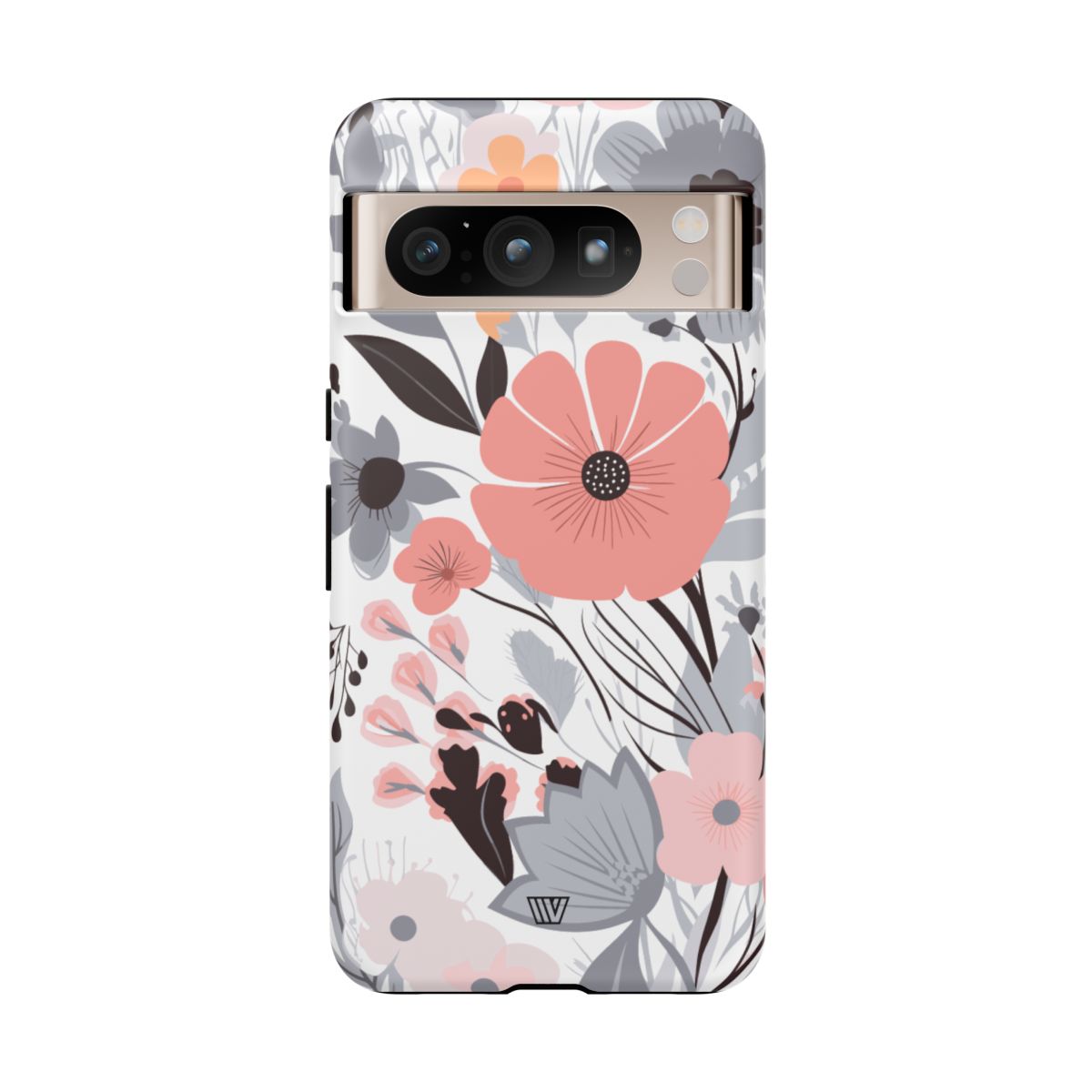 GRAY PASTEL FLOWERS | Tough Phone Case