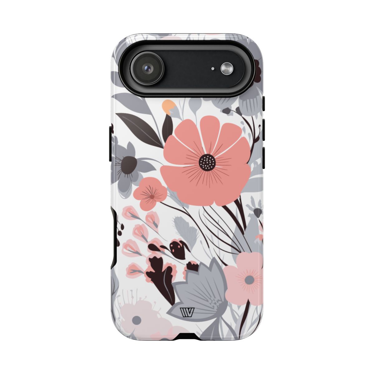 GRAY PASTEL FLOWERS | Tough Phone Case