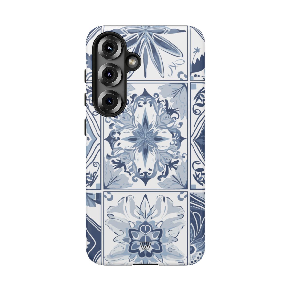 BLUE WHITE TILE | Tough Phone Case