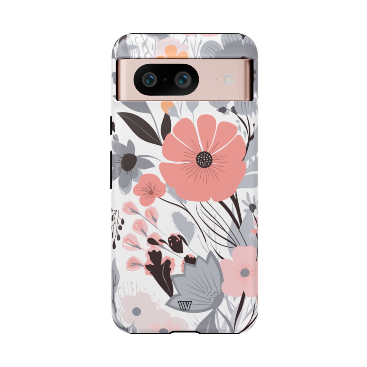 GRAY PASTEL FLOWERS | Tough Phone Case