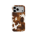 Milk & Mahogany | Brown & Cream Cow Print iPhone Case